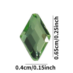 10 pcs 3D Green Glass AB Crystal Rhinestones Kit DIY Craft Manicure