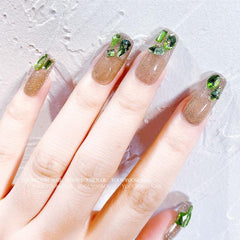 10 pcs 3D Green Glass AB Crystal Rhinestones Kit DIY Craft Manicure