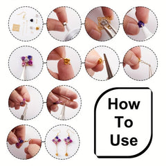 3D Aluminum Flower Nail Art Decorations Glitter Floral