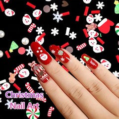 150pc Christmas Nail Art Charms Santa Snowflake Elk Candy Nail Rhinestones Studs