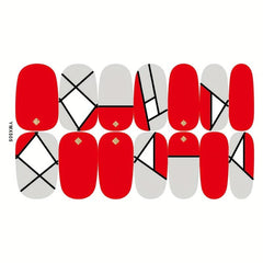 Colorful Nail Polish Stickers Full Cover Decal Strips 8 Sheets Pack