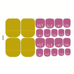 Waterproof Toenail Polish Stickers Full Cover Toenail Decal Strip
