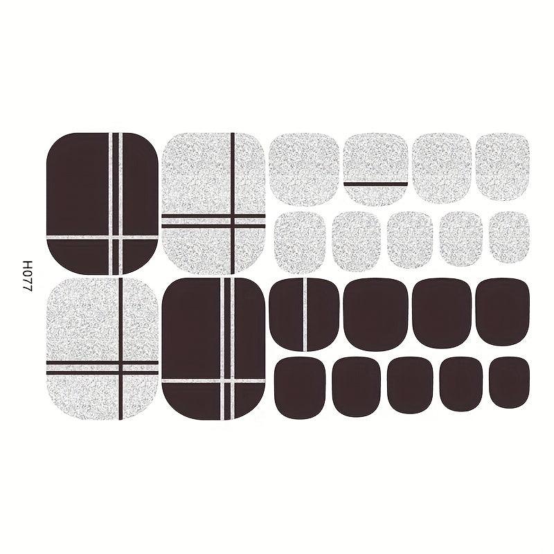 Waterproof Toenail Polish Stickers Full Cover Toenail Decal Strip