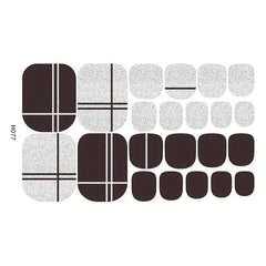 Waterproof Toenail Polish Stickers Full Cover Toenail Decal Strip