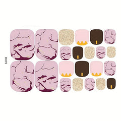 Waterproof Toenail Polish Stickers Full Cover Toenail Decal Strip