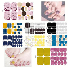Waterproof Toenail Polish Stickers Full Cover Toenail Decal Strip