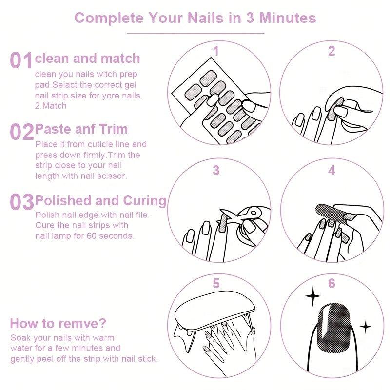 Full Wraps Bunny Squirrel Nail Polish Stickers Self Adhesive Art Strips