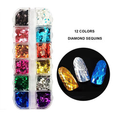 Y2K 3D Nail Glitter Sequins 12 Shapes Acrylic Manicure Paillettes