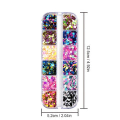 Y2K 3D Nail Glitter Sequins 12 Shapes Acrylic Manicure Paillettes
