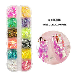 Y2K 3D Nail Glitter Sequins 12 Shapes Acrylic Manicure Paillettes
