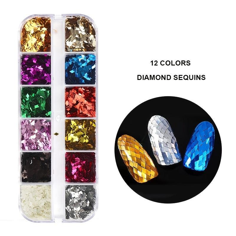 Y2K 3D Nail Glitter Sequins 12 Shapes Acrylic Manicure Paillettes