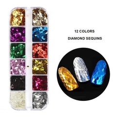 Y2K 3D Nail Glitter Sequins 12 Shapes Acrylic Manicure Paillettes