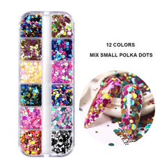 Y2K 3D Nail Glitter Sequins 12 Shapes Acrylic Manicure Paillettes