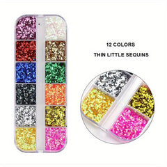 Y2K 3D Nail Glitter Sequins 12 Shapes Acrylic Manicure Paillettes