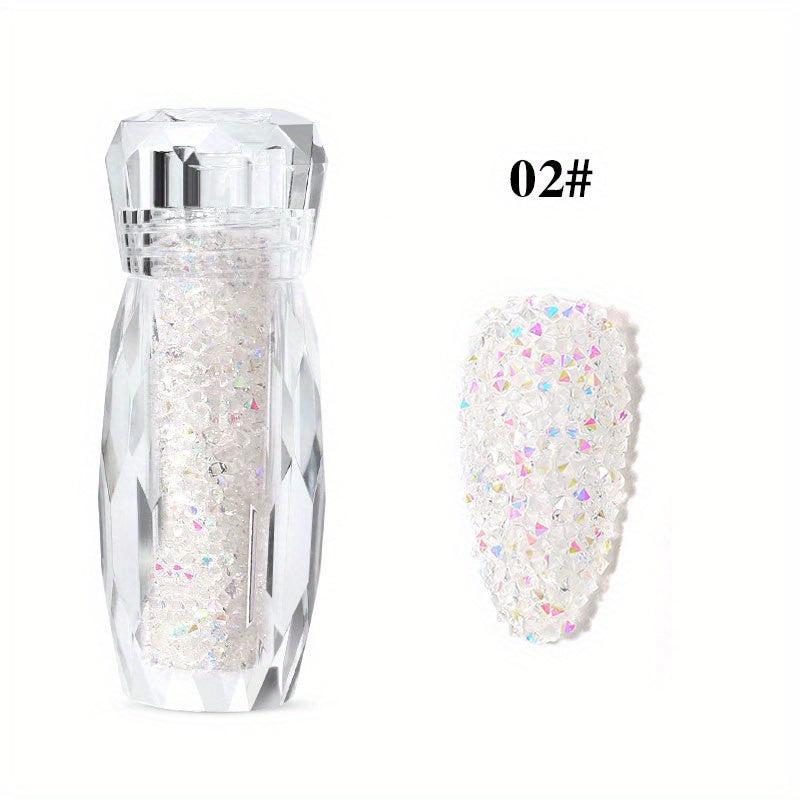 15g Clear Silver AB Nail Art Rhinestone Decorations 3D Micro Crystal Beads