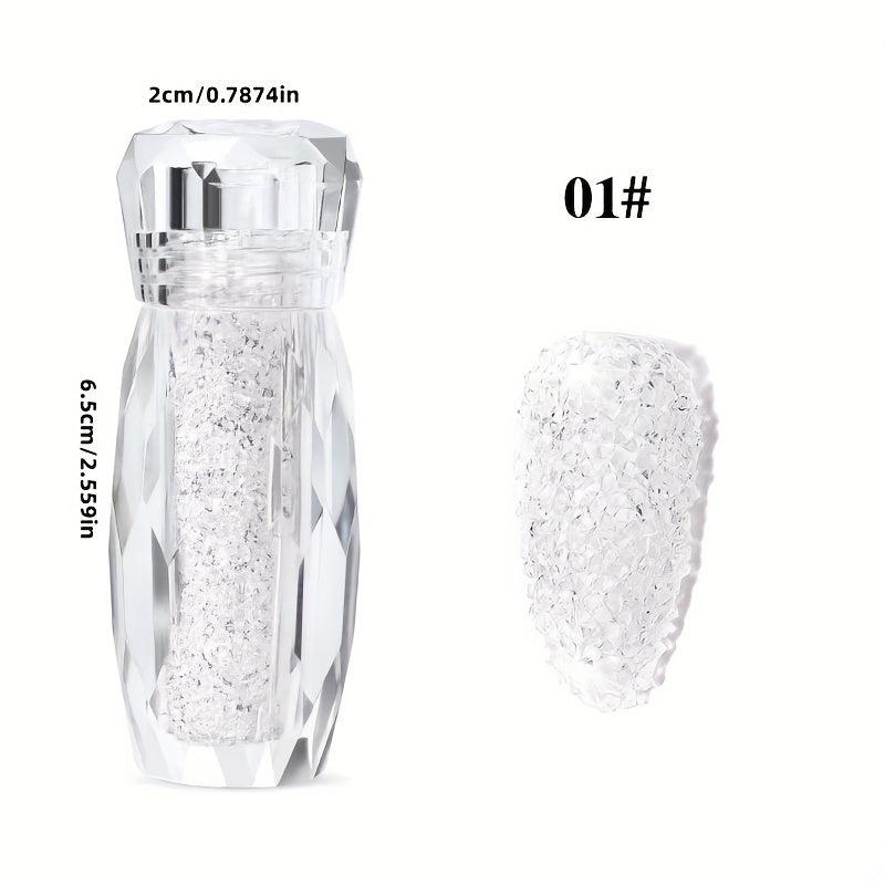 15g Clear Silver AB Nail Art Rhinestone Decorations 3D Micro Crystal Beads
