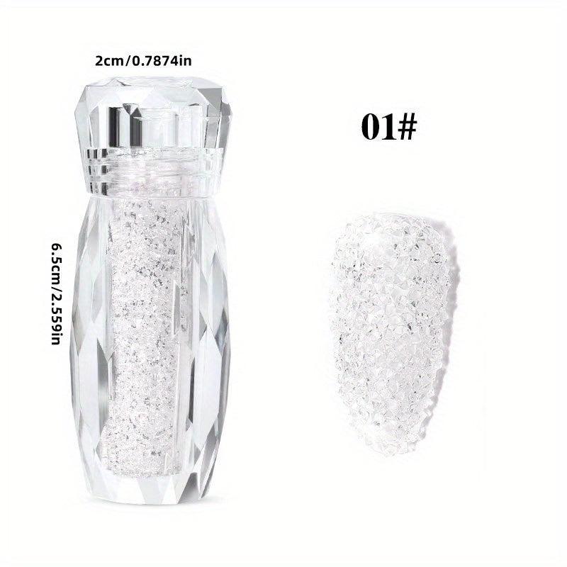 15g Clear Silver AB Nail Art Rhinestone Decorations 3D Micro Crystal Beads