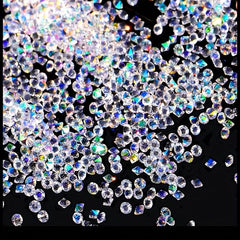 15g Clear Silver AB Nail Art Rhinestone Decorations 3D Micro Crystal Beads