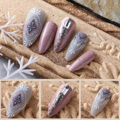 Boho Style Flower Nail Art Stickers Self Adhesive Decals