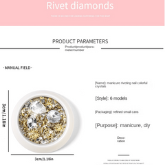 3D Mixed Colorful Rhinestones Nail Art Decorations