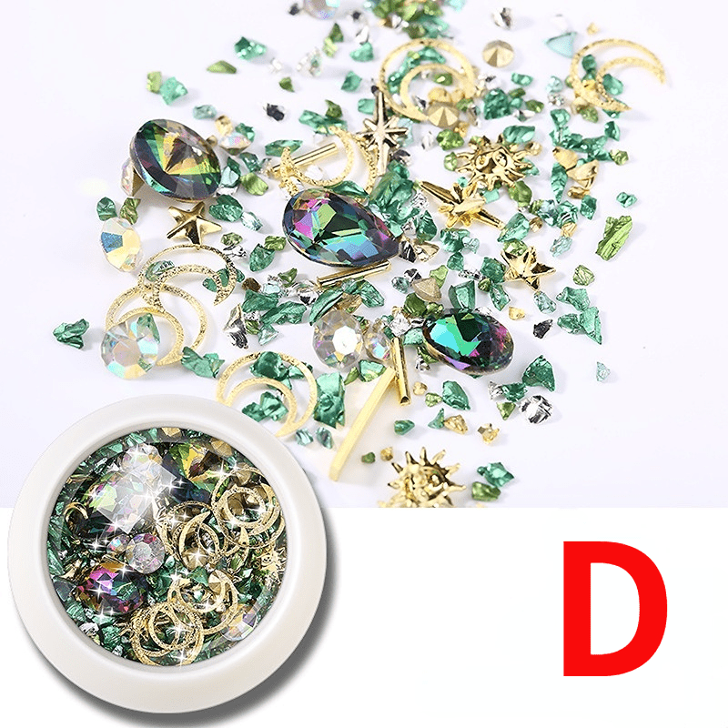 3D Mixed Colorful Rhinestones Nail Art Decorations
