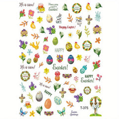 3D Easter Nail Stickers with Cartoon Animals DIY Manicure
