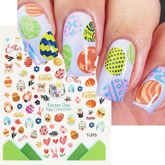 3D Easter Nail Stickers with Cartoon Animals DIY Manicure
