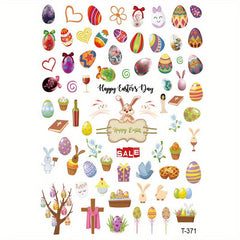 3D Easter Nail Stickers with Cartoon Animals DIY Manicure