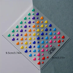 5D Heart Nail Art Stickers Self Adhesive Holographic Decals