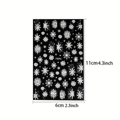 Snowflake Nail Art Stickers Decals 3D Self Adhesive Christmas Nails Stickers