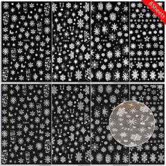 Snowflake Nail Art Stickers Decals 3D Self Adhesive Christmas Nails Stickers
