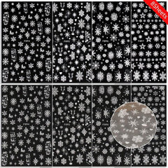 Snowflake Nail Art Stickers Decals 3D Self Adhesive Christmas Nails Stickers