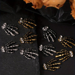 10pcs Halloween Nail Art Charms Skeleton Bone Nail Gem Accessories