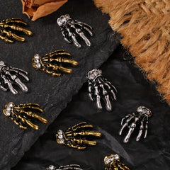 10pcs Halloween Nail Art Charms Skeleton Bone Nail Gem Accessories