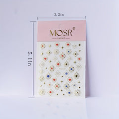 5D Golden Bohemian Nail Art Stickers DIY Nail Decals