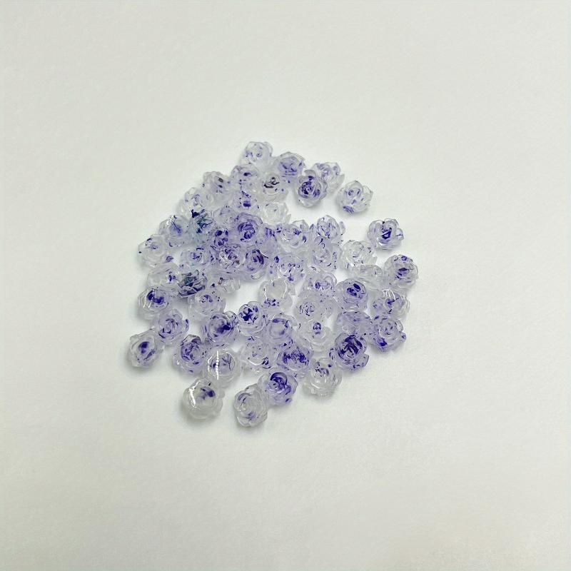 Glow-In-The-Dark Camellia 3D Resin Flower Nail Art Set
