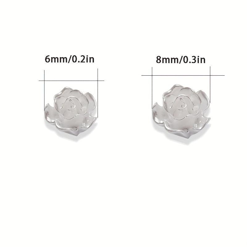 Glow-In-The-Dark Camellia 3D Resin Flower Nail Art Set