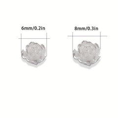 Glow-In-The-Dark Camellia 3D Resin Flower Nail Art Set