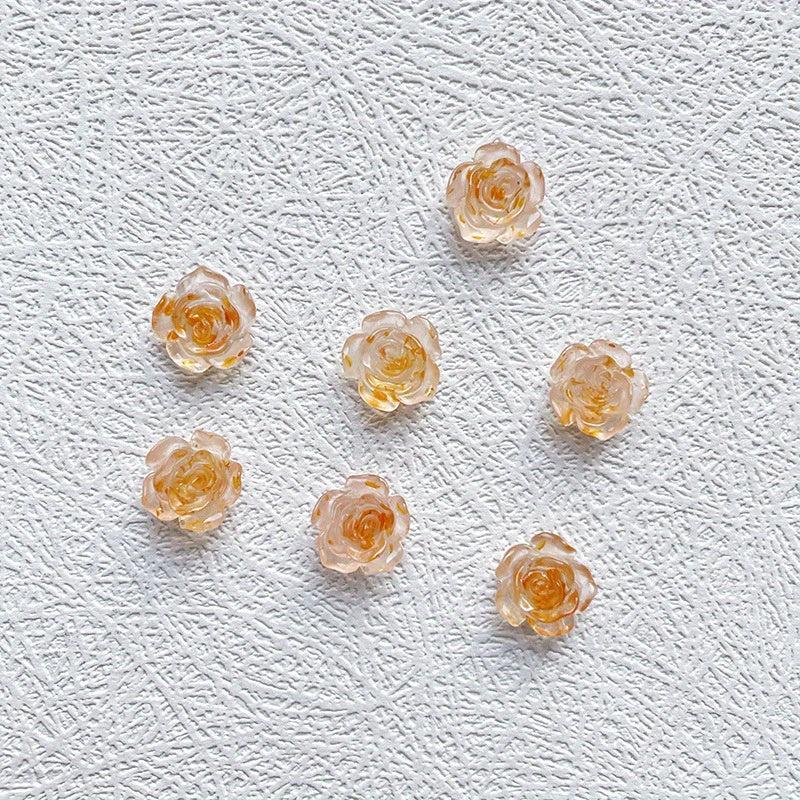Glow-In-The-Dark Camellia 3D Resin Flower Nail Art Set