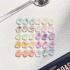 Glow-In-The-Dark Camellia 3D Resin Flower Nail Art Set