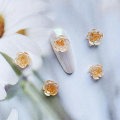 Glow-In-The-Dark Camellia 3D Resin Flower Nail Art Set