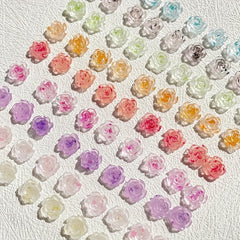 Glow-In-The-Dark Camellia 3D Resin Flower Nail Art Set