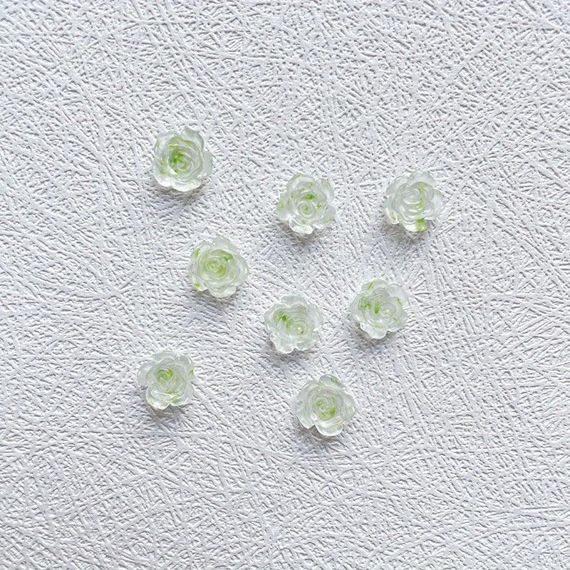 Glow-In-The-Dark Camellia 3D Resin Flower Nail Art Set