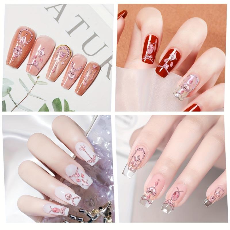 Nail Art Rhinestones Set with Tweezers and Drill Pens