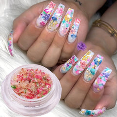 3D Dried Flowers Nail Art Decoration Stickers DIY Manicure Designs