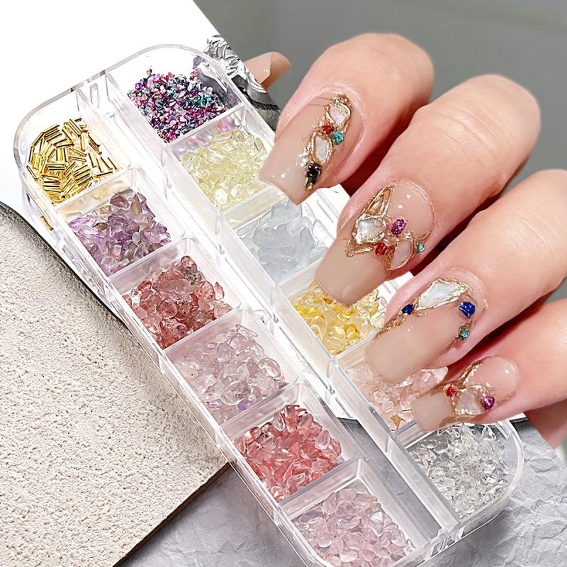 Colorful Seashell Crystals Nail Art Decoration