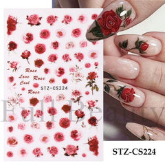 Self Adhesive Retro Rose Nail Art Stickers for DIY or Salons