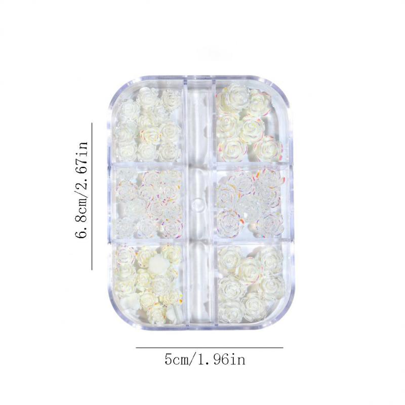 3D Aurora Camellia Nail Charms Acrylic Resin Flowers