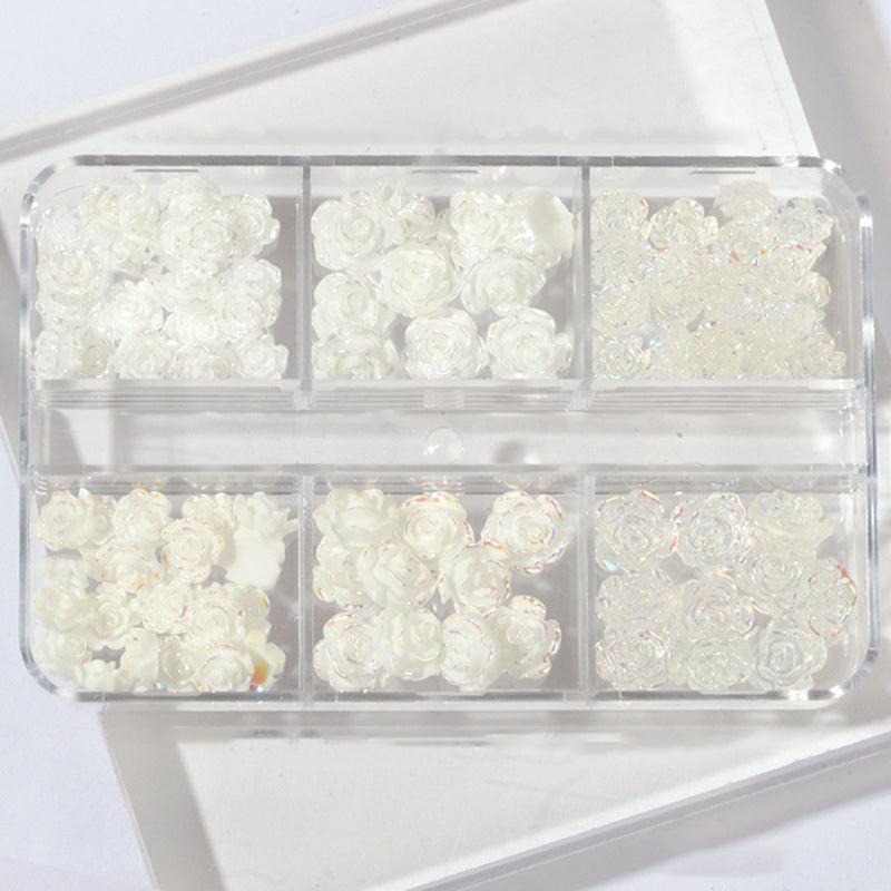 3D Aurora Camellia Nail Charms Acrylic Resin Flowers