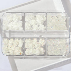 3D Aurora Camellia Nail Charms Acrylic Resin Flowers